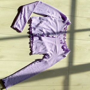 Teen Girls Lettuce Trim Crop Top